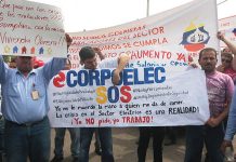 Trabajadores marchan para denunciar incumplimientos laborales de Corpoelec