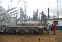 Unidad de transformadores móviles en El Manteco