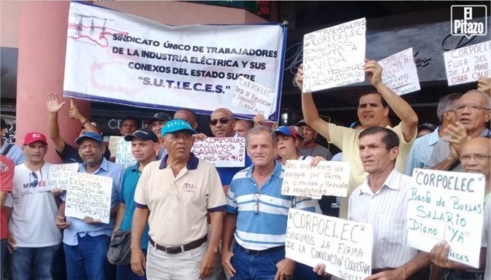 protesta-trabajadores-electrico-cumana