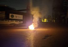 Cacerolazos y quema de cauchos en San Cristóbal por apagón