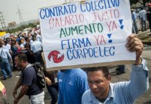 Trabajadores de Corpoelec en Lara también se cansaron de la crisis y protestaron con los maestros